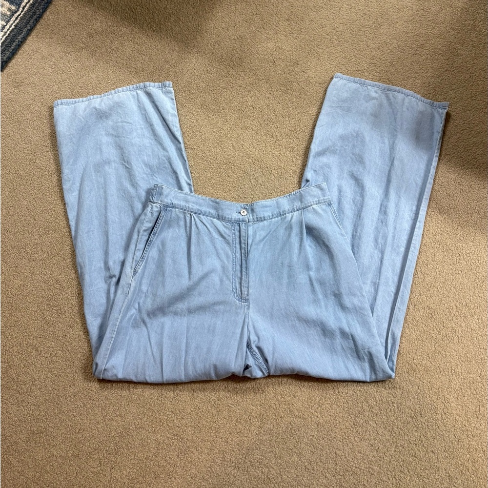 Michael Kors Soft Denim Blue Wide Leg pants
